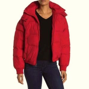 Lucky Brand Short Red Puffer Jacket 